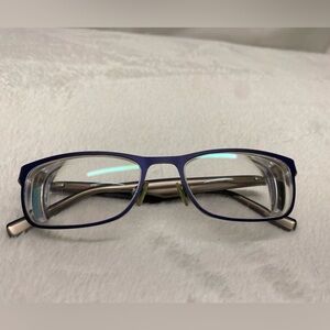 Hugo Boss BO0209 Blue Metal Rectangle Eyeglasses 54-18 140